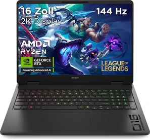 HP OMEN Gaming Laptop 16-ap0176ng, Shadow Black, Ryzen 9 8940HX, 32GB RAM, 1TB SSD, GeForce RTX 5070