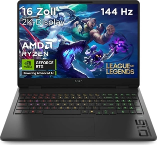 HP OMEN Gaming Laptop 16-ap0793ng, Shadow Black, Ryzen 9 8940HX, 32GB RAM, 1TB SSD, GeForce RTX 5070
