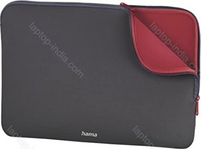 Hama 15.6" notebook-sleeve Neoprene, grey/red